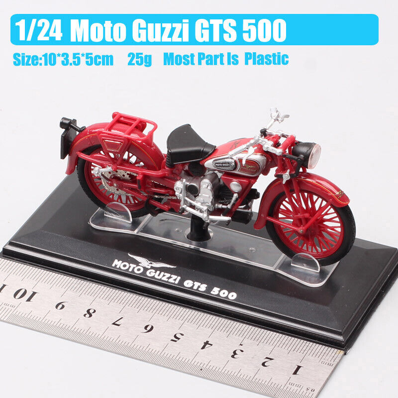 1/24 Scale Vintage Moto Guzzi GTS 500 GT500B motorcycle Plastic Toy Model