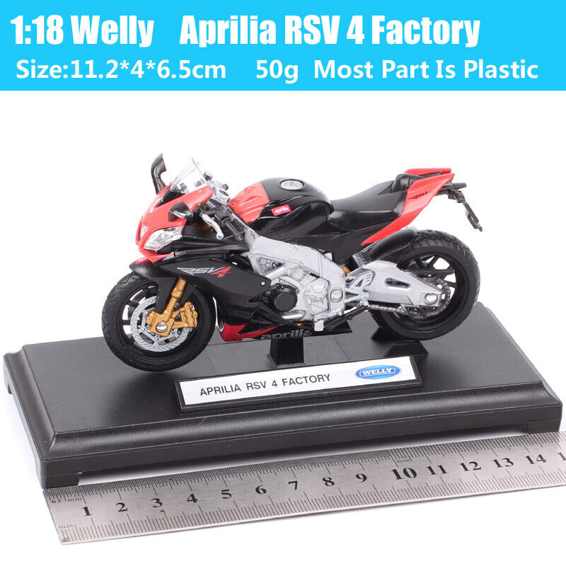 1/18 Mini Welly Aprilia RSV4 Factory bike motorcycle Diecasts