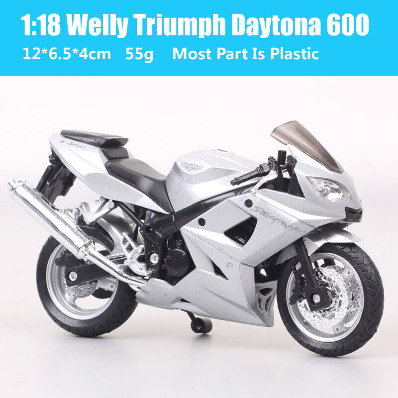 1/18 Welly 2004 Triumph Daytona 600 Motorcycle Model bike Replicas Toys