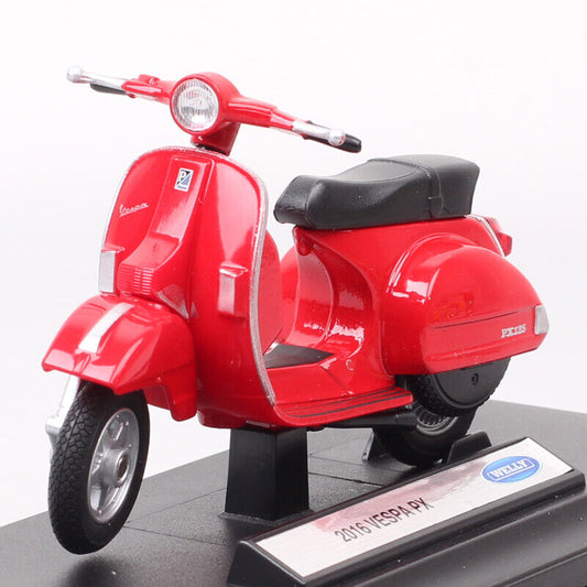 1:18 Scale Welly 2016 VESPA PX Scooter Motorcycle Diecast Toy Model Moto Bike