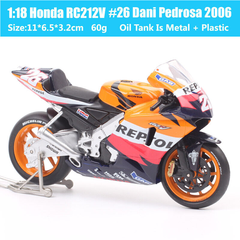 1/18 Guiloy Honda RC211V Repsol #26 Dani Pedrosa 2006 Motorcycle