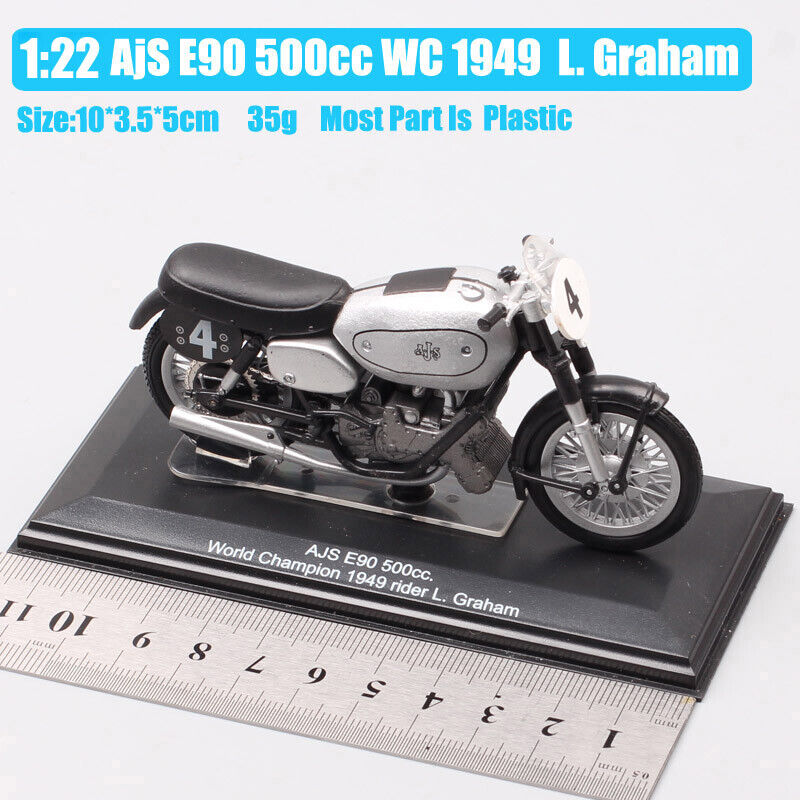 1/22 Italeri AjS E90 500cc Porcupin #4 L Graham 1949 Bike Model Toy Motorcycle