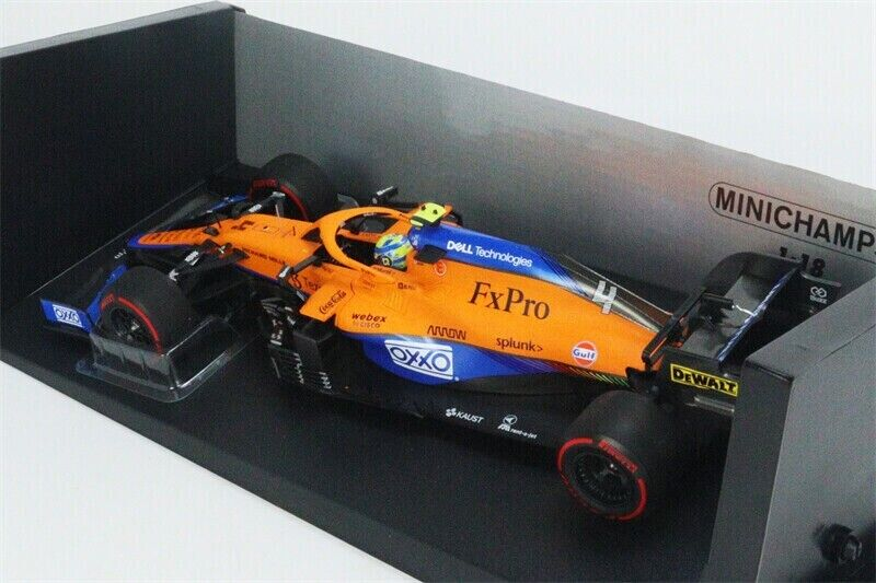 1/18 MINICHAMPS Diecast F1 Mclaren Mercedes Norris Gp Russia 2021