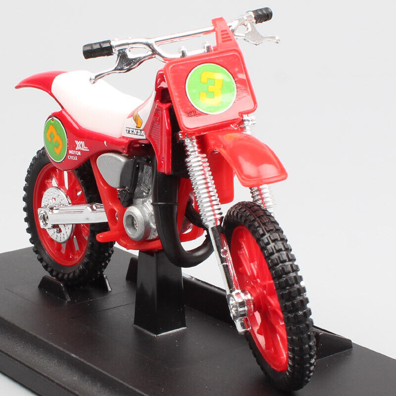 1/18 Welly #3 Honda CR250R Motocross Motorcycle Model Toy Dirt