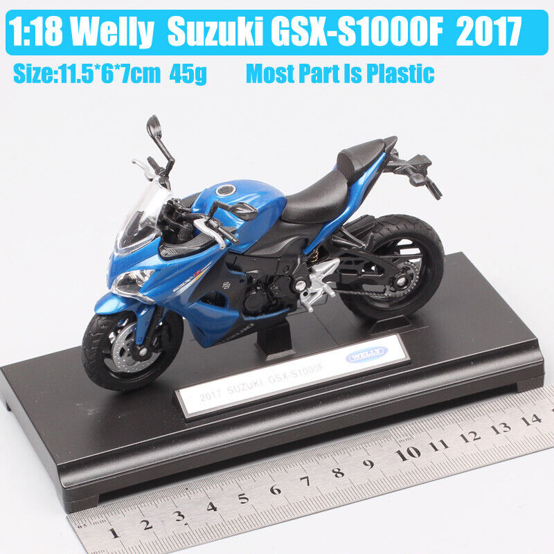 1:18 Welly 2017 Suzuki GSX-S1000F motorcycle model Diecast Toy bike Replicas