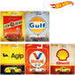 Hot Wheels Dlb45 Monarch Of Oil Haulin Gas Gulf Chevy Silverado Dodge Airflow Studebaker Champ Express Shell Model Car Toys Gift - Car/train Track Sets