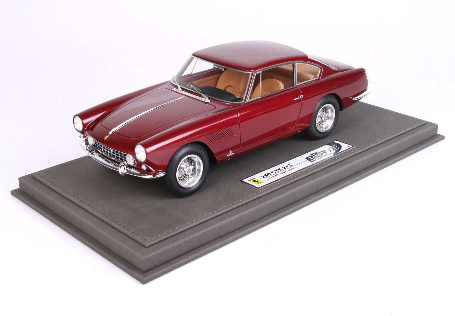 BBR 1/18 Ferrari 250 GT 2+2 I Series 1960 - Chassis S/N 2169 - Resin Model- metallic red rubin color