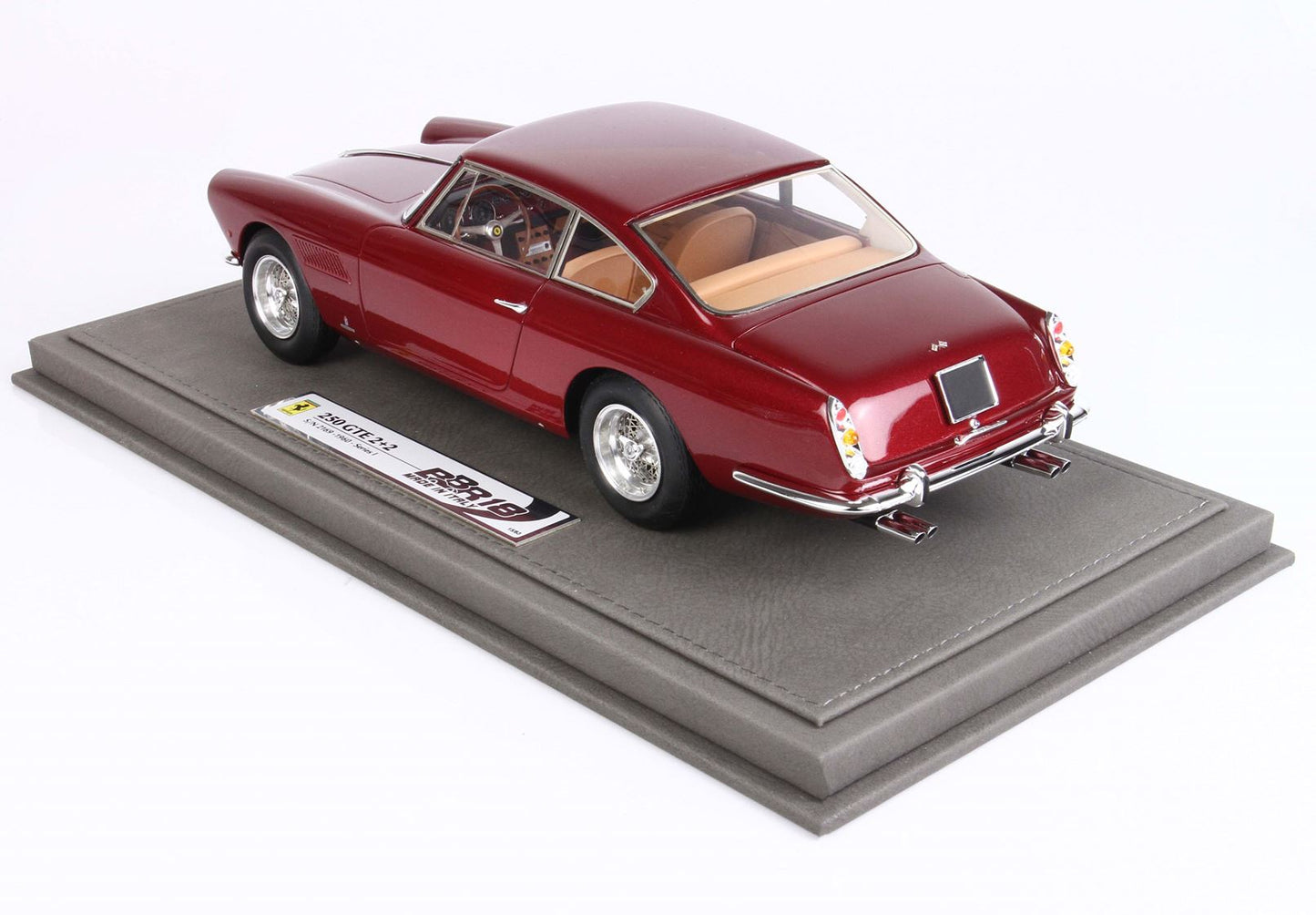 BBR 1/18 Ferrari 250 GT 2+2 I Series 1960 - Chassis S/N 2169 - Resin Model- metallic red rubin color