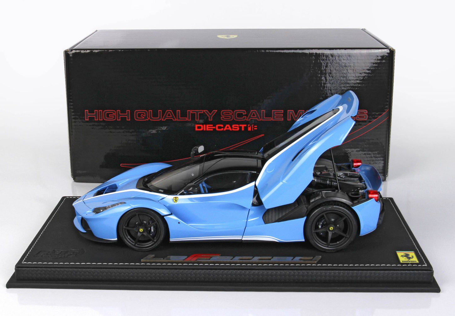 BBR 1/18 Ferrari LaFerrari Tailor made DIE CAST Baby Blue with Display Case