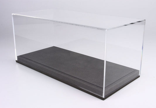 1/18 Plexiglass Display Case With Grey Leatherette Base $49.95 ModelCarsHub