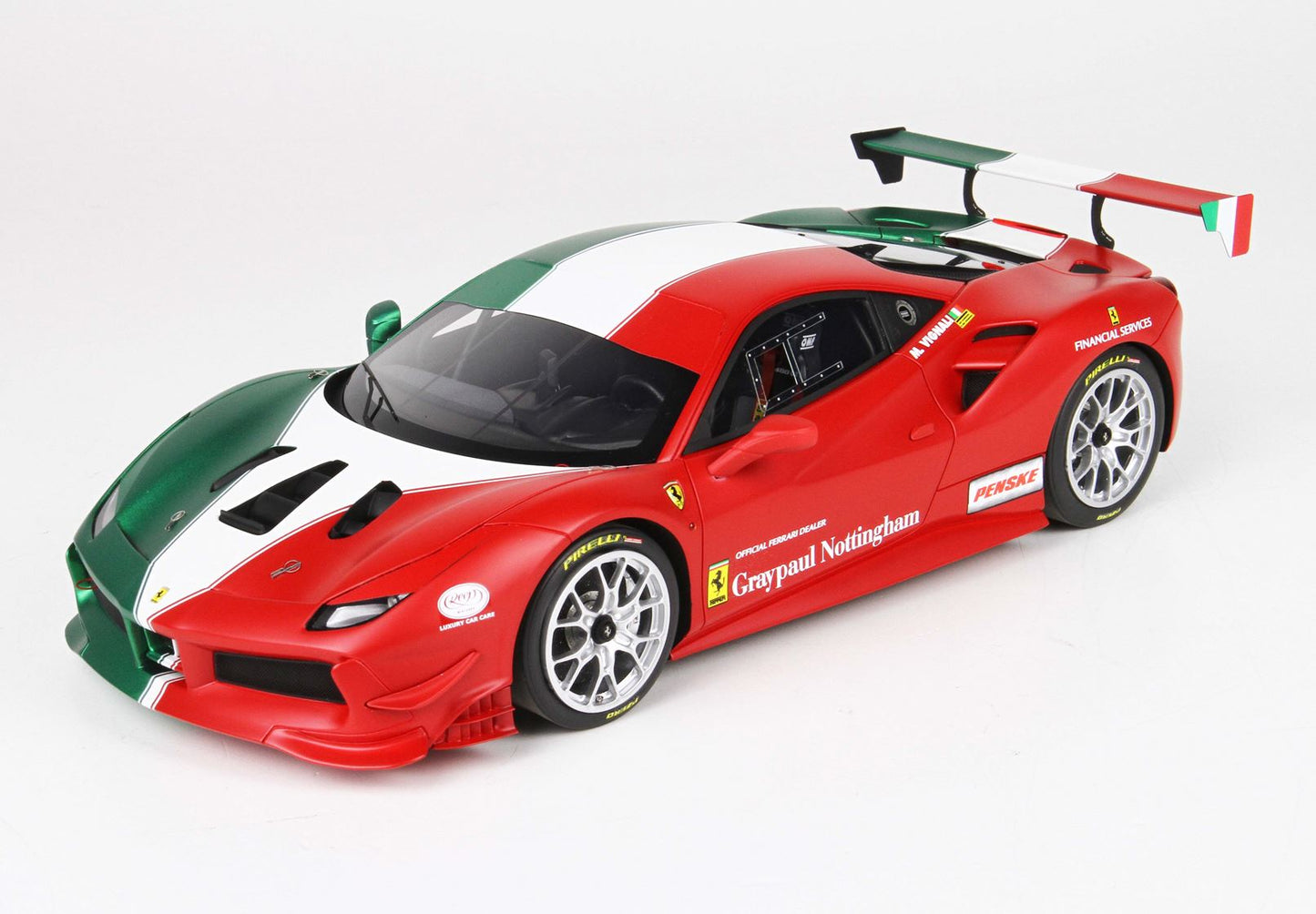 BBR 1/18 Ferrari 488 Challenge TEAM GreyPaul Nottigham - 36 Pieces limited -resin model