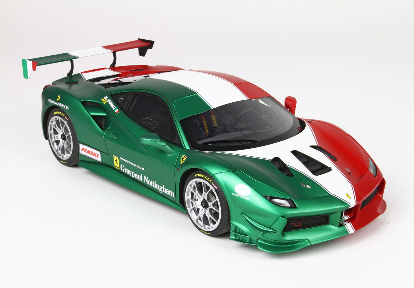 BBR 1/18 Ferrari 488 Challenge TEAM GreyPaul Nottigham - 36 Pieces limited -resin model