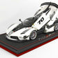 BBR 1/18 Ferrari FXXK-EVO DIE CAST - Bianco Italia Metal