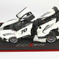 BBR 1/18 Ferrari FXXK-EVO DIE CAST - Bianco Italia Metal