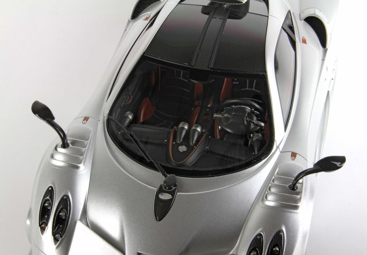 BBR 1/18 Pagani Imola 2020 Matt Silver- Resin Model- Display Case Included