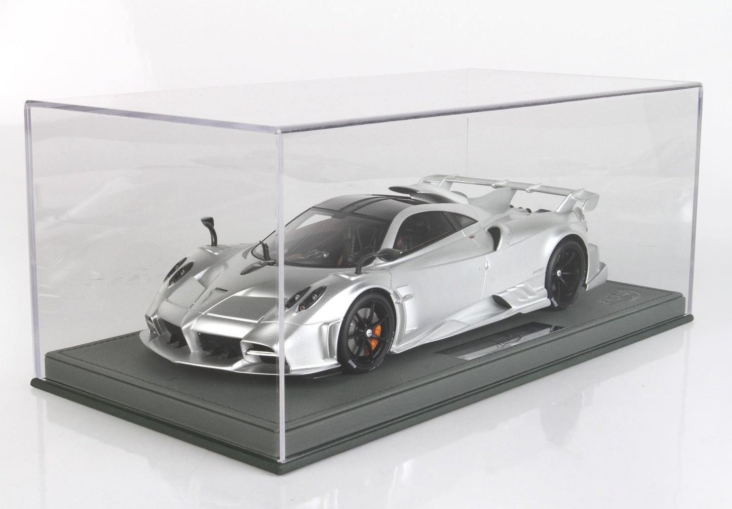 BBR 1/18 Pagani Imola 2020 Matt Silver- Resin Model- Display Case Included