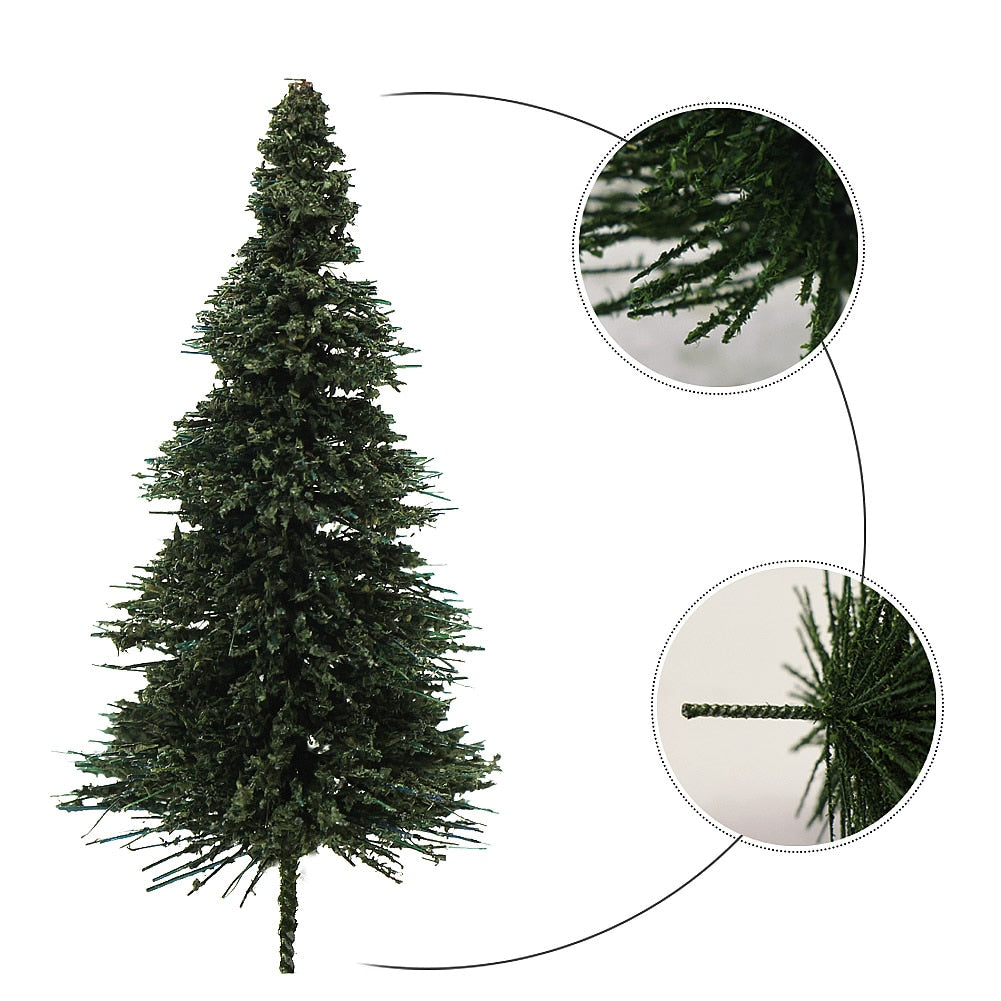 40pcs Model Pine Trees Deep Green Pines For Ho O N Z Scale Model Railway Layout Miniature Scenery S0804 - Model Building Kits