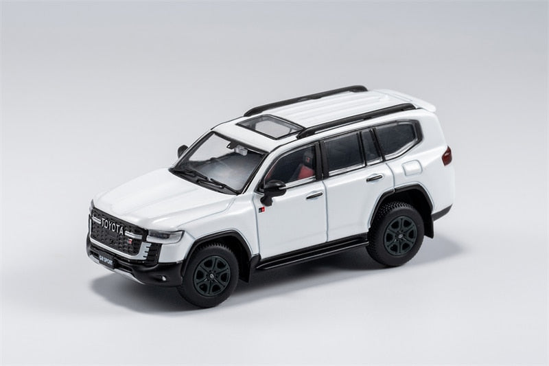 Gcd 1:64 Land Cruiser Lc300 Gr Sport White / Black Lhd Diecast Model Car