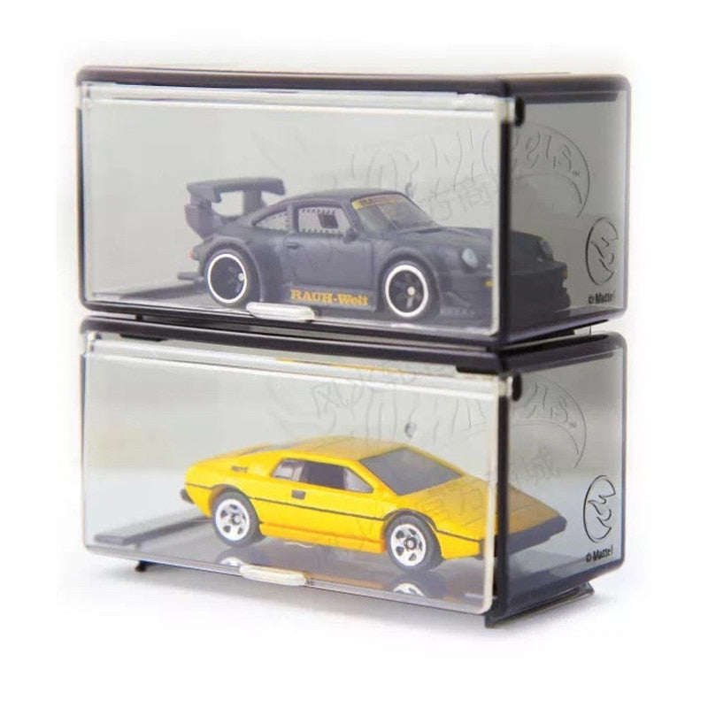 Hot Wheels Collection Box Dust Box Display Box Patchwork Skid Resistant Mat Storage Box Universal 1:64 Scale Vehicle Car Model - Car/train Track Sets