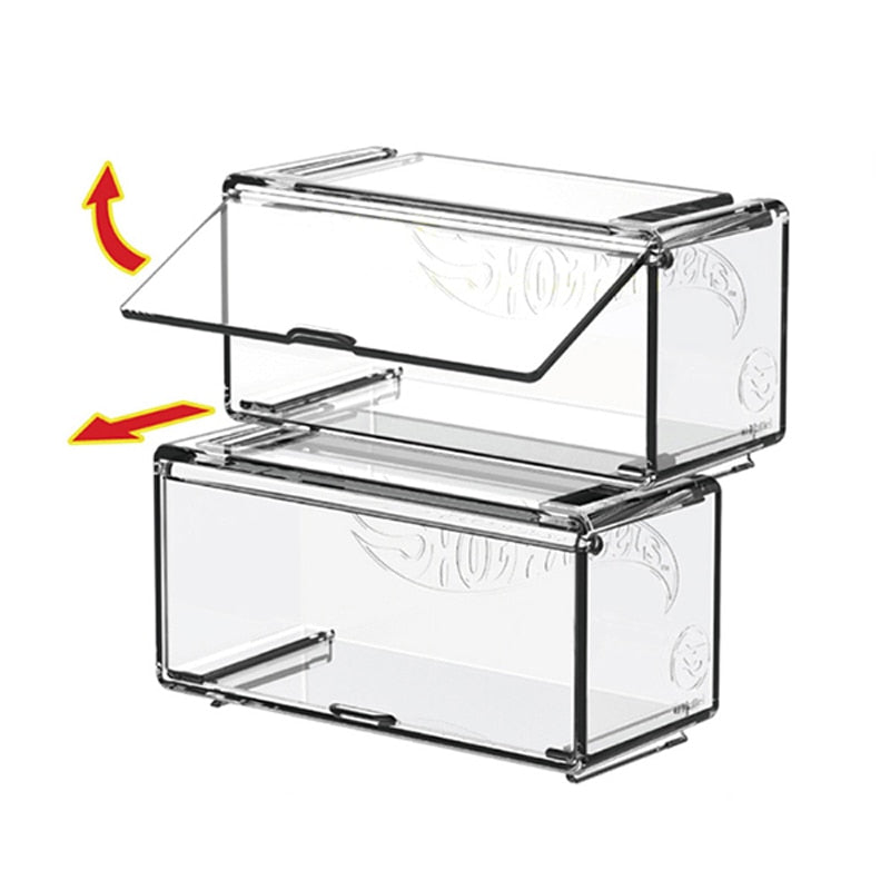 Hot Wheels Collection Box Dust Box Display Box Patchwork Skid Resistant Mat Storage Box Universal 1:64 Scale Vehicle Car Model - Car/train Track Sets