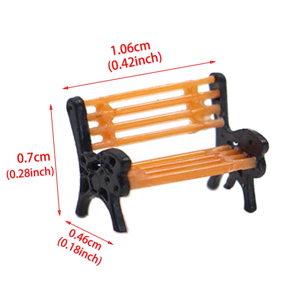 Model Train N Scale Z 1:150 Miniature Park Bench Chair Sette Model Railway Layout 10pcs/20pcs Free Shipping YZ150|Model Building Kits|