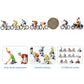 Model Trains Ho Scale 1:87 Cyclist Rider Photographer 15 Different Poses Bicycle Motorcycle P8722 - Model Building Kits