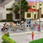 Model Trains Ho Scale 1:87 Cyclist Rider Photographer 15 Different Poses Bicycle Motorcycle P8722 - Model Building Kits