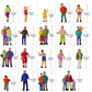P100w 100pcs Model Trains 1:87 Painted Figures Ho Tt Scale Standing People Assorted Poses - Model Building Kits