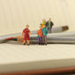 P100w 100pcs Model Trains 1:87 Painted Figures Ho Tt Scale Standing People Assorted Poses - Model Building Kits