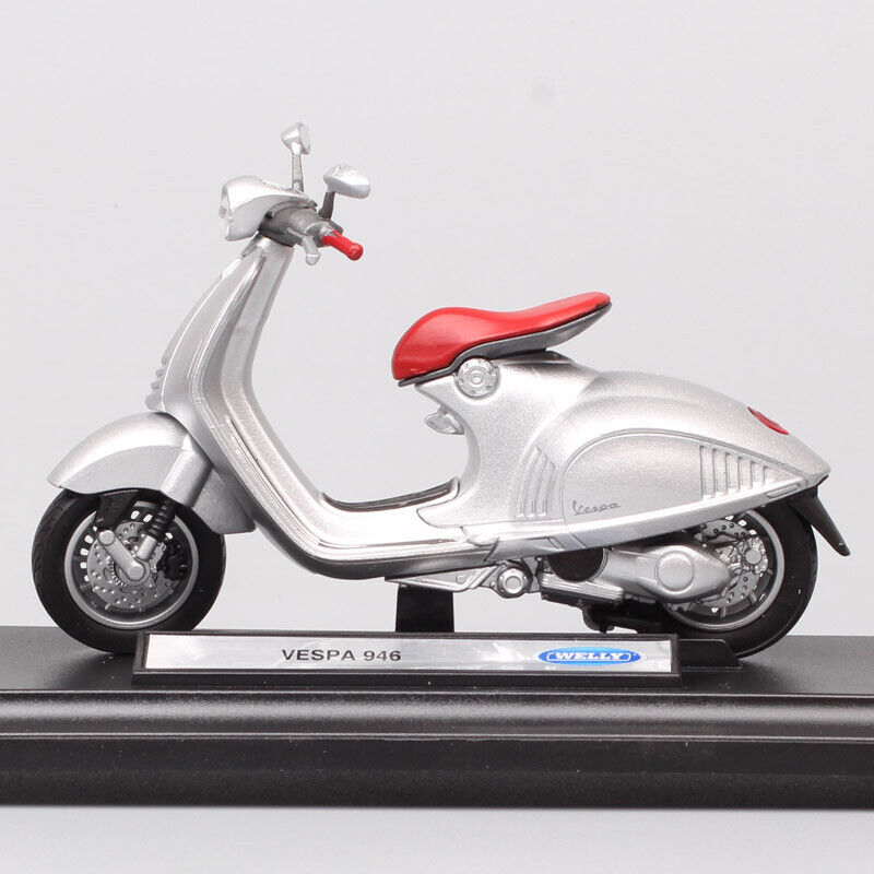 1:18 Welly 2014 Piaggio Vespa 946 Scooter motorcycle Diecast model