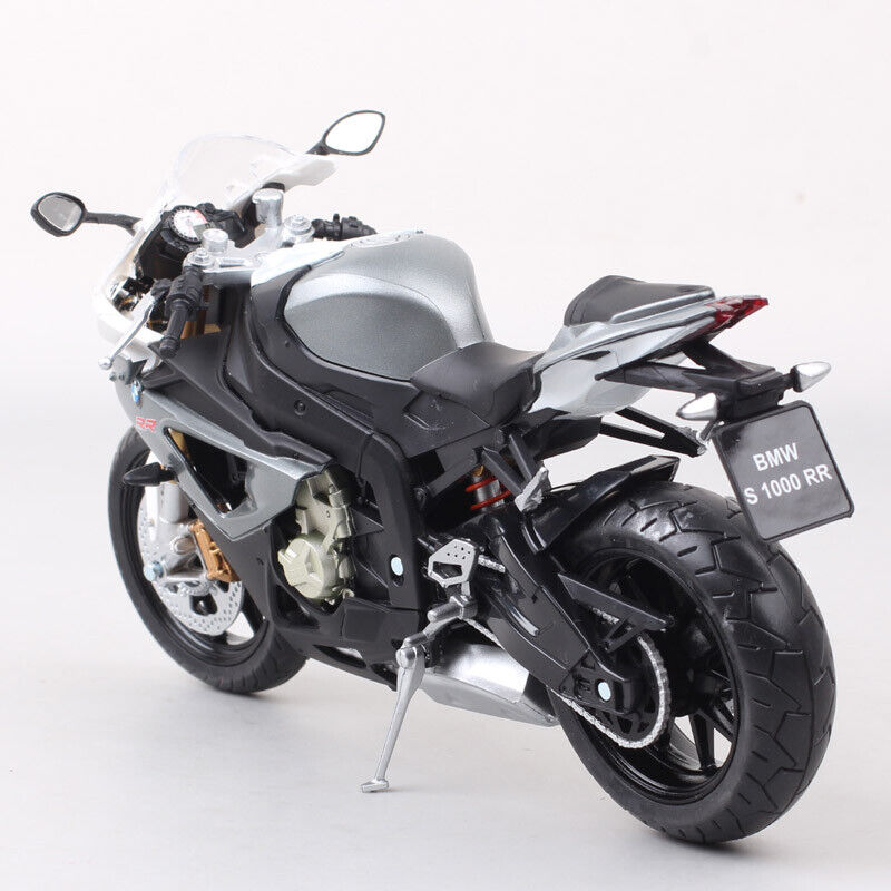 Automaxx 1/12 Scale 2009 BMW S1000RR Plastic Motorcycle Model Bike Gray Joycity