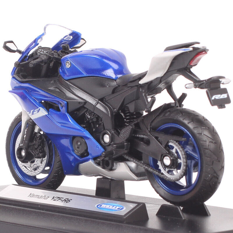 1/18 Welly 2020 Yamaha YZF R6 Racing Bike Plastic Model Motorcycle