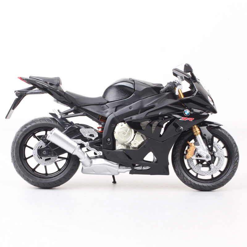 Automaxx 1/12 Scale 2009 BMW S1000RR Plastic Motorcycle Model Bike Toy Black