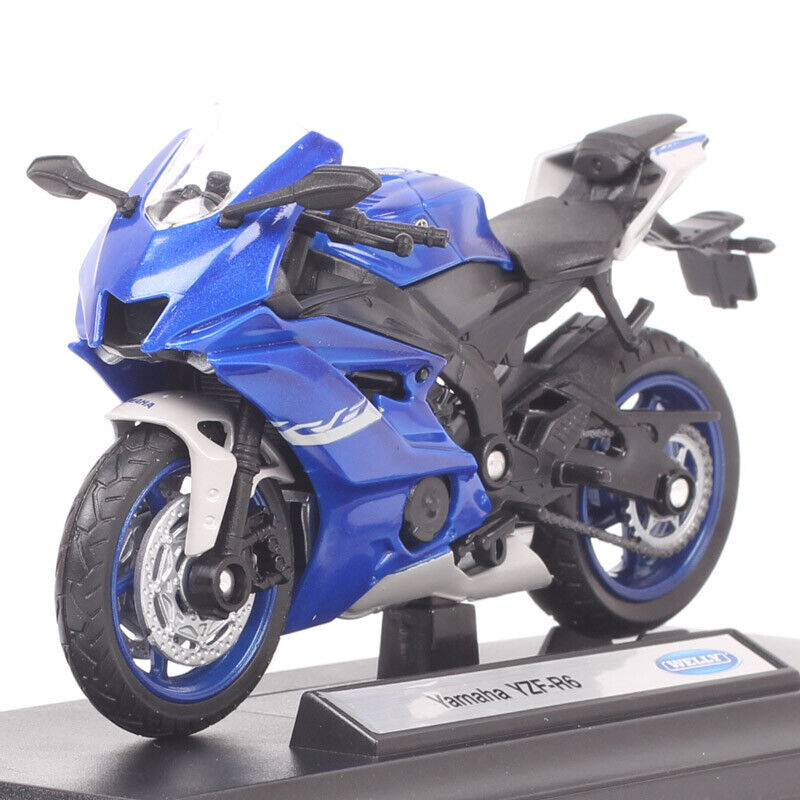 1/18 Welly 2020 Yamaha YZF R6 Racing Bike Plastic Model Motorcycle