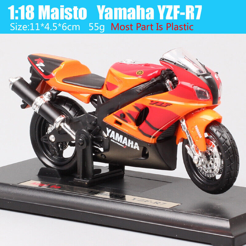 1/18 Maisto Yamaha YZF-R7 OW-02 Motorcycle Sport Bike Diecast