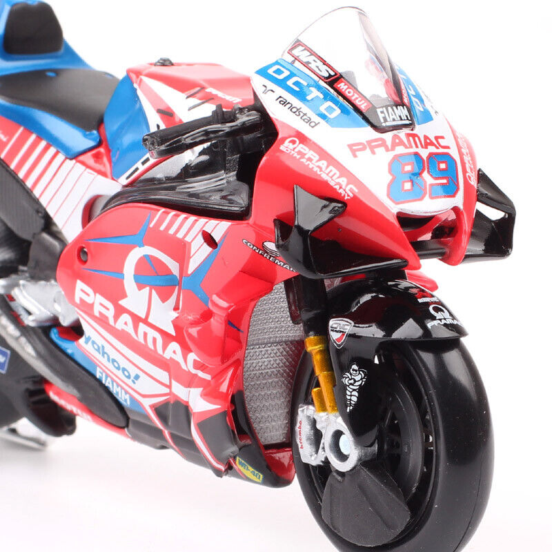 1/18 2021 Ducati GP21 Pramac Racing Team #89 Jorge Martin Model Motocycle