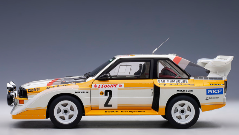 AUTOart 1/18 Audi Sport Quattro S1 WRC '86 #2 Roll Geistdorfer Monte Carlo 88601