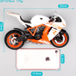 1/10 Welly KTM 1190 RC8 Sport Bike Vehicle Motorcycle Model White