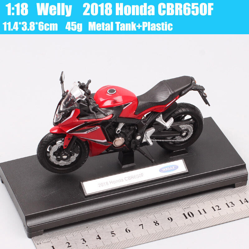 1/18 Scale Welly 2018 Honda CBR650F CBR sports bike diecast motorcycle model