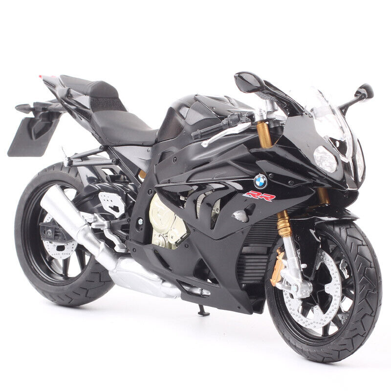 Automaxx 1/12 Scale 2009 BMW S1000RR Plastic Motorcycle Model Bike Toy Black