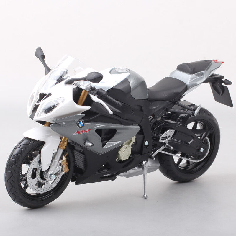 Automaxx 1/12 Scale 2009 BMW S1000RR Plastic Motorcycle Model Bike Gray Joycity