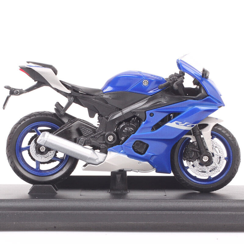 1/18 Welly 2020 Yamaha YZF R6 Racing Bike Plastic Model Motorcycle