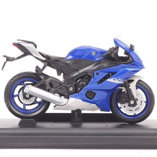 1/18 Welly 2020 Yamaha YZF R6 Racing Bike Plastic Model Motorcycle