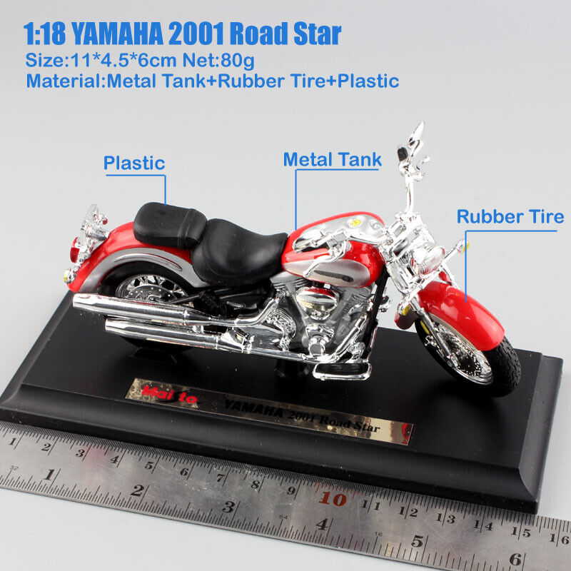 1/18 YAMAHA 2001 Road Star Silverado tour cruiser diecast motorcycle model Toy