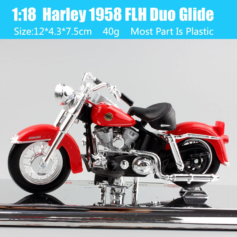 1/18 Maisto 1958 Harley FLH Duo Glide bike Panhead Diecast Model Motorcycle