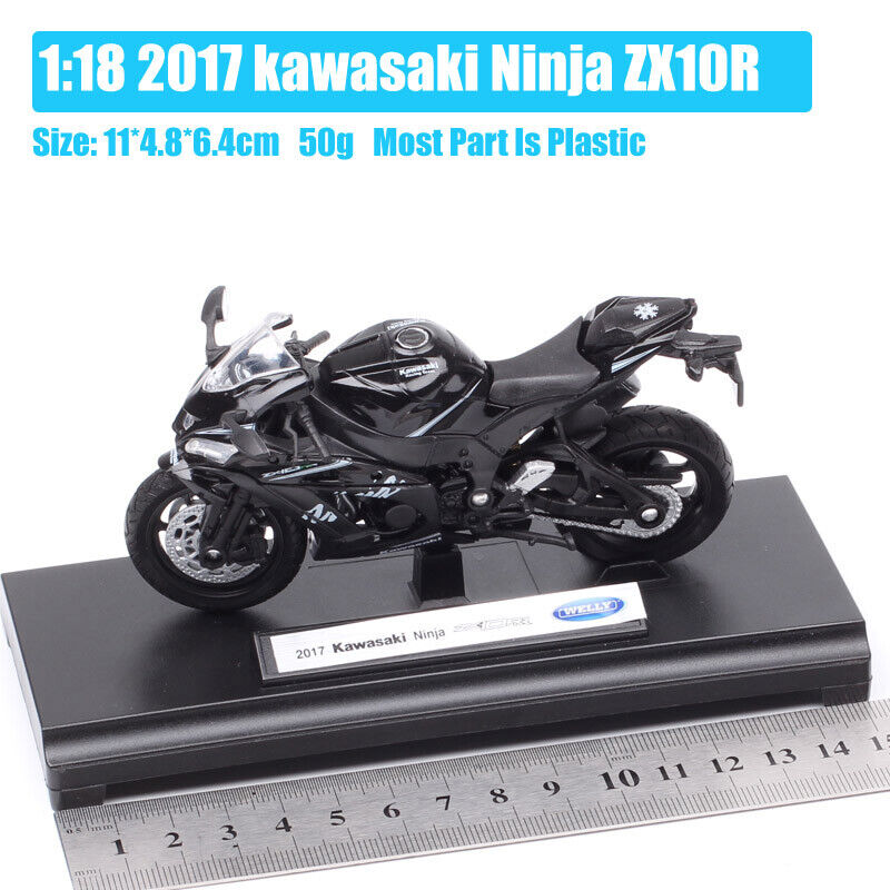 1/18 Welly Kawasaki 2017 NINJA ZX10-RR racing motorcycle Diecast