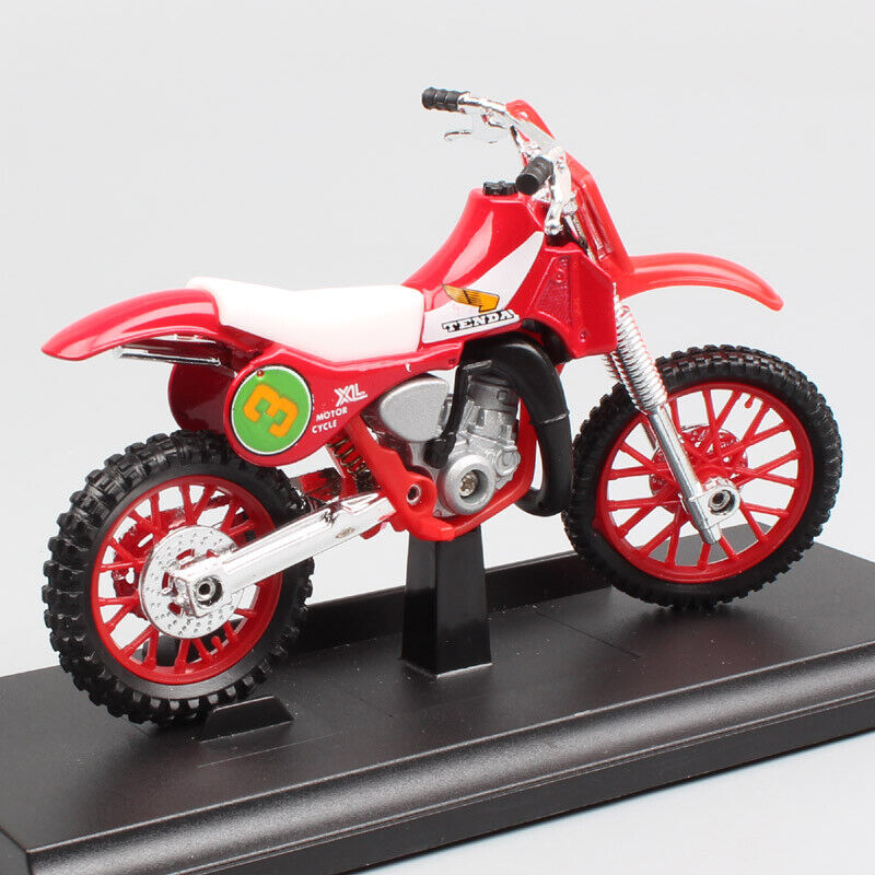 1/18 Welly #3 Honda CR250R Motocross Motorcycle Model Toy Dirt