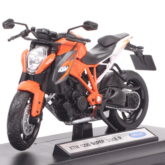 1/18 Welly Small KTM 1290 Super Duke R Bike Model Toy Motorcycle Replicas