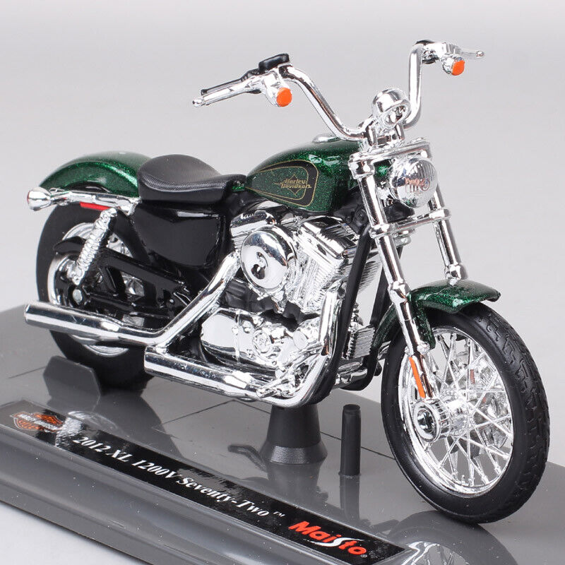 Maisto 1/18 2012 Harley XL 1200V 72 SEVENTY-TWO Sportster Motorcycle Toys Green