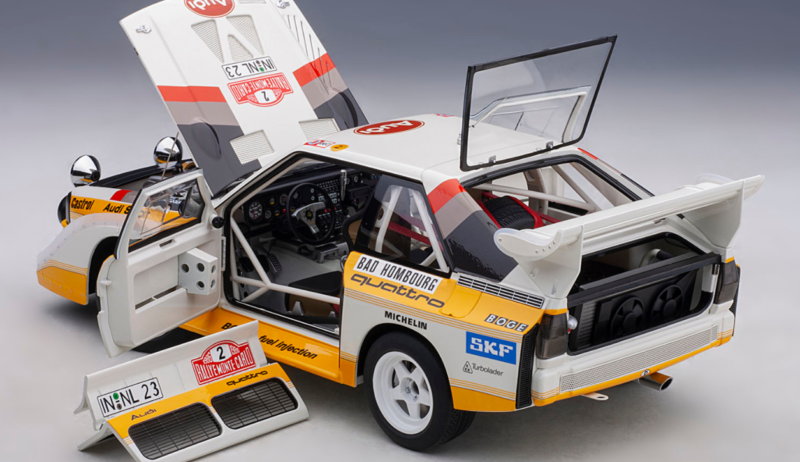 AUTOart 1/18 Audi Sport Quattro S1 WRC '86 #2 Roll Geistdorfer Monte Carlo 88601